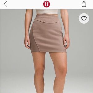 lululemon athletica Mini Skirt in Taupe